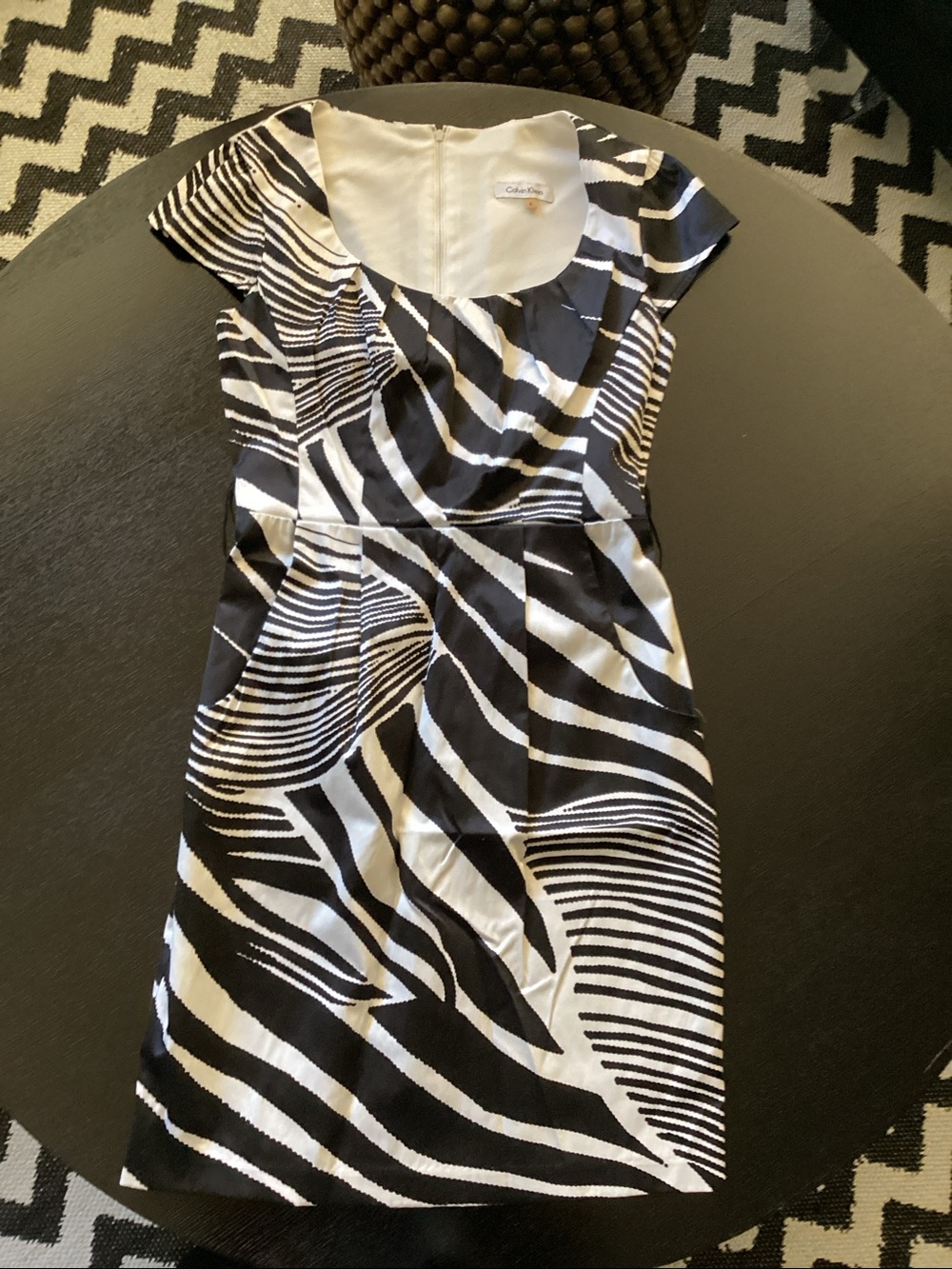 Calvin Klein Black & White Animal Design Dress